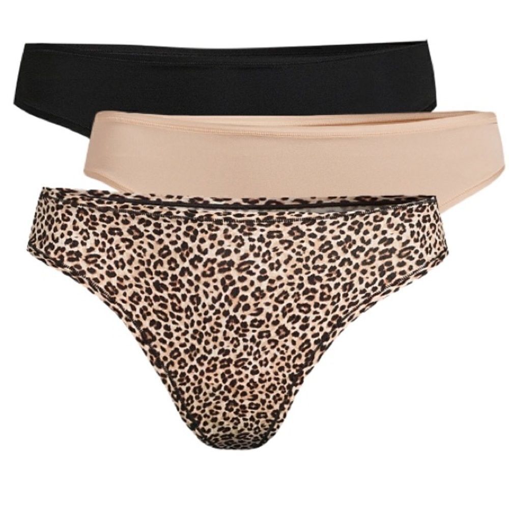 3 pack stretch tag less  thongs